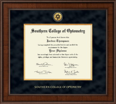 Southern College of Optometry diploma frame - Presidential Gold Engraved Diploma Frame in Madison