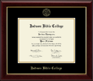 Judson Bible College diploma frame - Gold Embossed Diploma Frame in Gallery