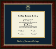 Goldey-Beacom College diploma frame - Gold Embossed Diploma Frame in Murano