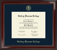 Goldey-Beacom College diploma frame - Gold Embossed Diploma Frame in Encore