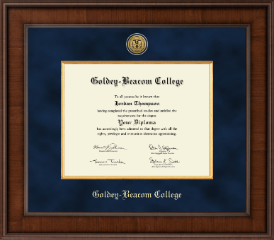 Goldey-Beacom College diploma frame - Presidential Gold Engraved Diploma Frame in Madison