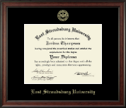 East Stroudsburg University diploma frame - Gold Embossed Diploma Frame in Studio