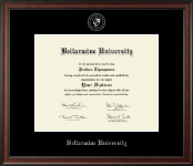 Bellarmine University diploma frame - Silver Embossed Diploma Frame in Studio