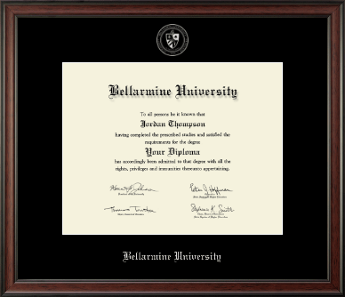 Bellarmine University diploma frame - Silver Embossed Diploma Frame in Studio