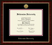 Bellarmine University diploma frame - Gold Engraved Medallion Diploma Frame in Murano
