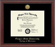 Oregon State University diploma frame - Gold Engraved Medallion Diploma Frame in Signature
