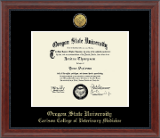 Oregon State University Gold Engraved Medallion Diploma Frame in Signature