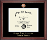 Oregon State University diploma frame - Masterpiece Medallion Diploma Frame in Kensington Gold