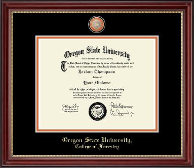 Oregon State University diploma frame - Masterpiece Medallion Diploma Frame in Kensington Gold