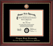 Oregon State University Masterpiece Medallion Diploma Frame in Kensington Gold