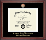 Oregon State University Masterpiece Medallion Diploma Frame in Kensington Gold