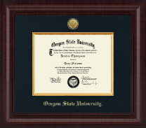 Oregon State University Presidential Gold Engraved Diploma Frame in Premier