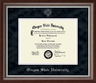 Oregon State University Silver Embossed Diploma Frame in Devonshire