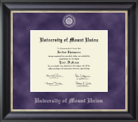 University of Mount Union Regal Edition Diploma Frame in Noir