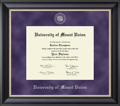 University of Mount Union diploma frame - Regal Edition Diploma Frame in Noir
