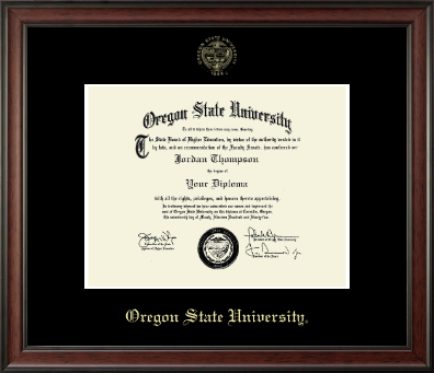 Oregon State University diploma frame - Gold Embossed Diploma Frame in Studio