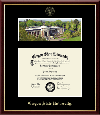 Oregon State University diploma frame - Campus Scene Diploma Frame in Galleria