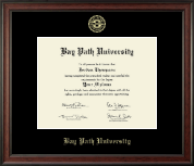 Bay Path University Gold Embossed Diploma Frame in Studio