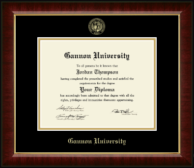 Gannon University diploma frame - Gold Embossed Diploma Frame in Murano