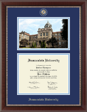 Immaculata University diploma frame - Campus Scene Masterpiece Diploma Frame in Chateau