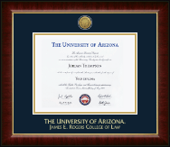 The University of Arizona Gold Engraved Medallion Diploma Frame in Murano