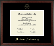 Denison University diploma frame - Gold Embossed Diploma Frame in Studio