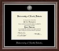 University of North Dakota Silver Engraved Medallion Diploma Frame in Devonshire