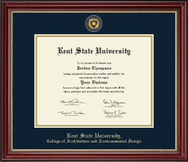 Kent State University diploma frame - Masterpiece Medallion Diploma Frame in Kensington Gold
