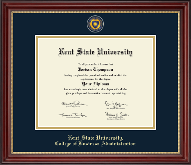 Kent State University diploma frame - Masterpiece Medallion Diploma Frame in Kensington Gold