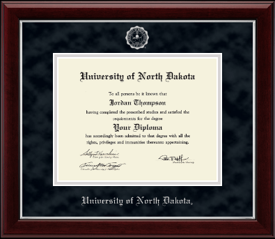 University of North Dakota diploma frame - Silver Embossed Diploma Frame in Gallery Silver