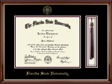 Florida State University Tassel Edition Diploma Frame in Southport Gold