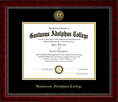 Gustavus Adolphus College diploma frame - Gold Engraved Medallion Diploma Frame in Sutton