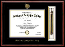 Gustavus Adolphus College Gold Engraved Tassel Edition Diploma Frame in Southport