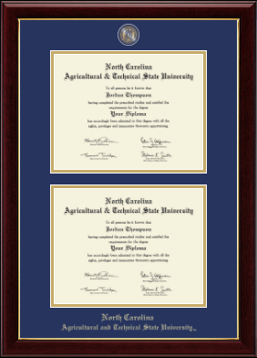 North Carolina A&T State University diploma frame - Masterpiece Medallion Double Diploma Frame in Gallery