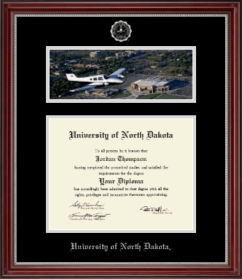 University of North Dakota diploma frame - Campus Scene Diploma Frame in Kensington Silver