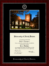 University of North Dakota diploma frame - Campus Scene Diploma Frame in Sutton