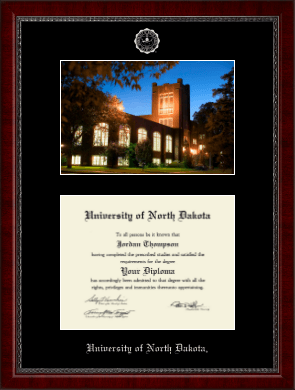 University of North Dakota diploma frame - Campus Scene Diploma Frame in Sutton