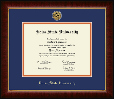 Boise State University diploma frame - Gold Engraved Medallion Diploma Frame in Murano