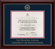 University of Pennsylvania Gold Embossed Diploma Frame in Gallery