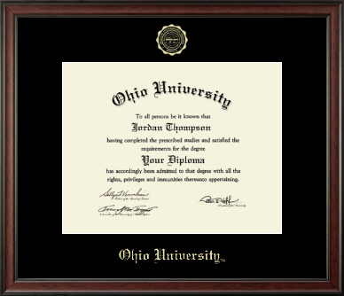 Ohio University diploma frame - Gold Embossed Diploma Frame in Studio