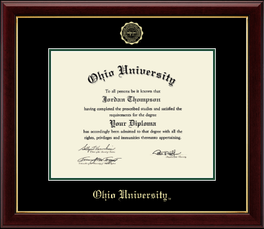 Ohio University diploma frame - Gold Embossed Diploma Frame in Gallery