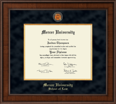 Mercer University diploma frame - Presidential Masterpiece Diploma Frame in Madison