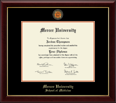 Mercer University diploma frame - Masterpiece Medallion Diploma Frame in Gallery