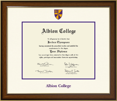 Albion College diploma frame - Dimensions Diploma Frame in Westwood