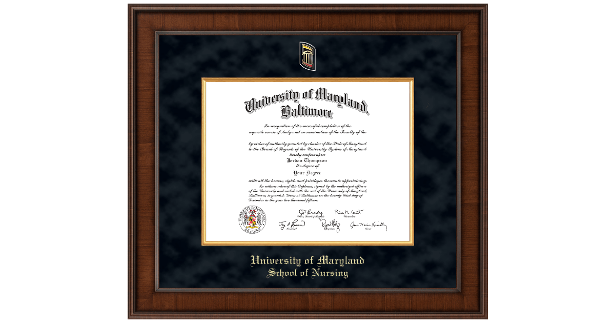 UMB School of Nursing Diploma Frames Church Hill Classics