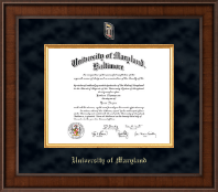 University of Maryland Baltimore Presidential Masterpiece Diploma Frame in Madison
