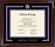 Albion College Showcase Edition Diploma Frame in Encore