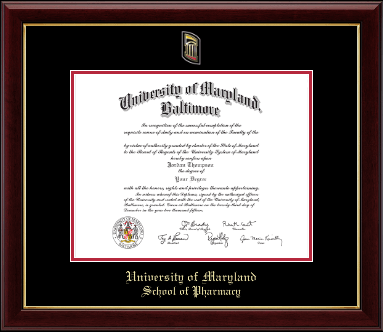 University of Maryland Baltimore diploma frame - Masterpiece Medallion Diploma Frame in Gallery