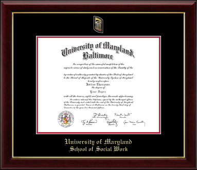 University of Maryland Baltimore diploma frame - Masterpiece Medallion Diploma Frame in Gallery