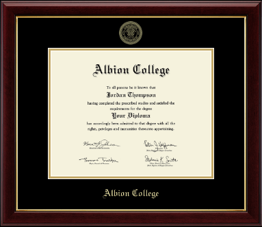 Albion College diploma frame - Gold Embossed Diploma Frame in Gallery